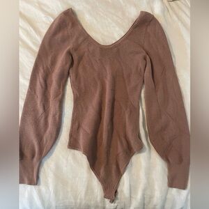 Abercrombie & Fitch Knit Balloon Sleeve Bodysuit